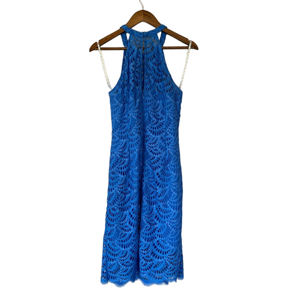 Lilly Pulitzer Kenna Dress Bennet Blue Lace Size 8 - Picture 6 of 11